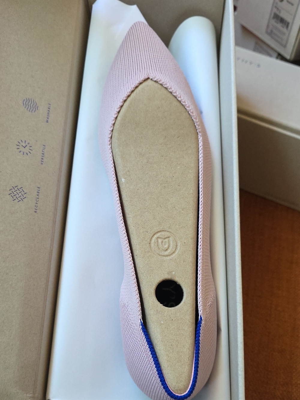 NWB Rothy's Women’s Pink Pointed Toe Flats 9.5